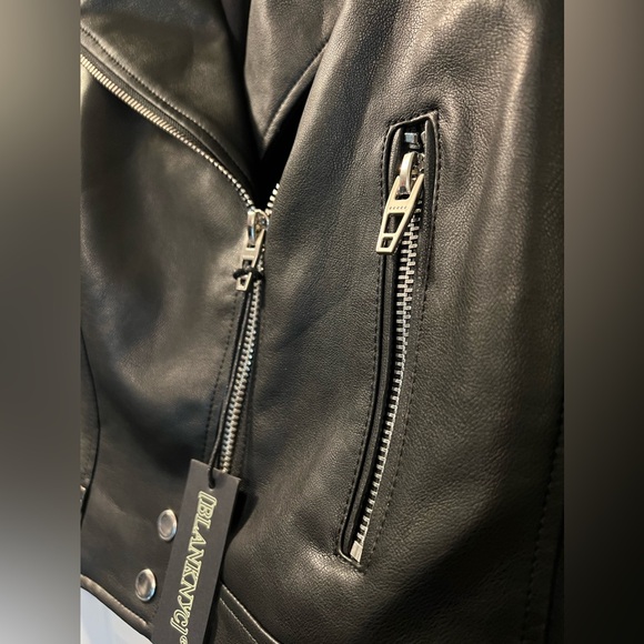 NWT Blank NYC “Good Vibes” Women’s Moto Jacket Faux Leather - Picture 5 of 10
